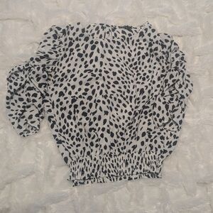 Express Monochrome Leopard Print Blouse
